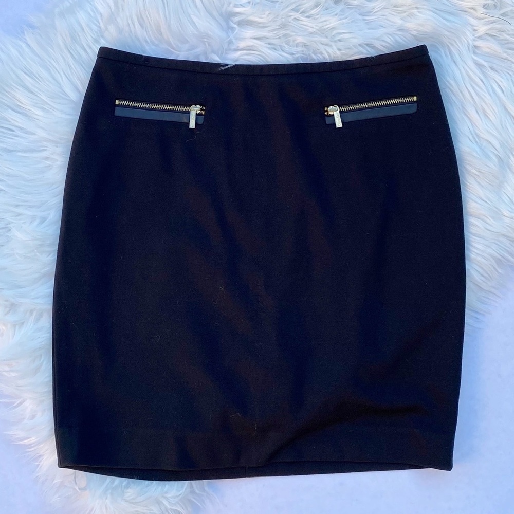 Calvin Klein pencil skirt with faux hip zippers